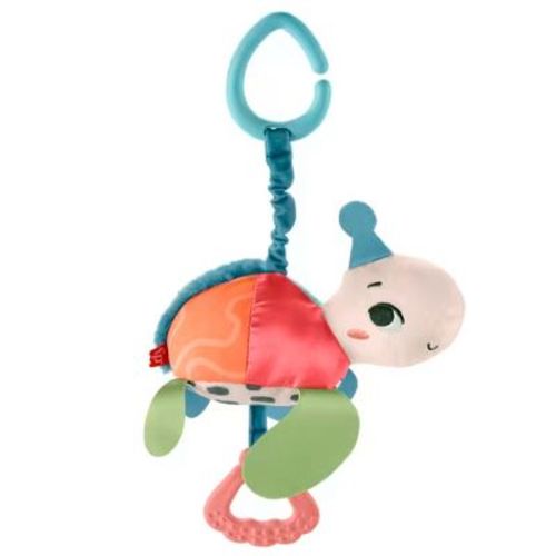 Fisher-Price Baby Stroller Toy Planet Friends Sea Me Bounce Turtle Plush with Teether, Motion & Sounds for Newborns Ages 0+ Months