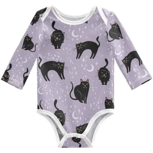 vvfelixl Baby Bodysuits Cute Baby Crocodiles Long Sleeve Cotton Baby Clothes for Boys Girls 0-3M