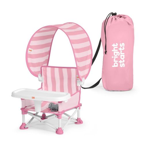 Bright Starts Pop N Sit Cabana Portable Booster Seat - Pink Stripe