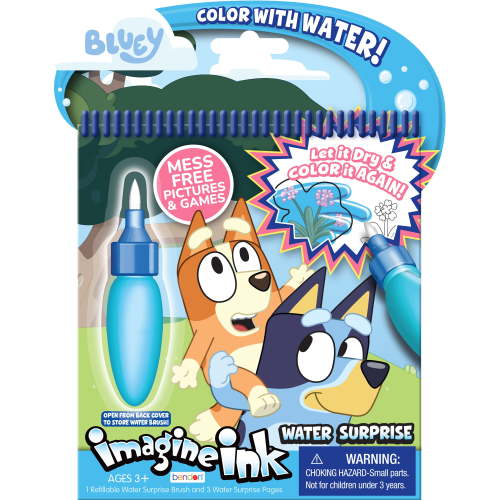 Bluey 3-Page Water Surprise Boards, Imagine Ink, Paperback, by Bendon
