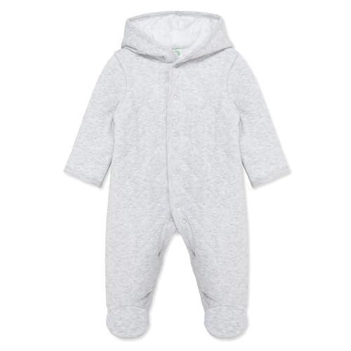 Little Me Clothes for Baby Boys' and Girls' Organic Cotton Quilted Velour Pram Snowsuit, NB to 9 Months
