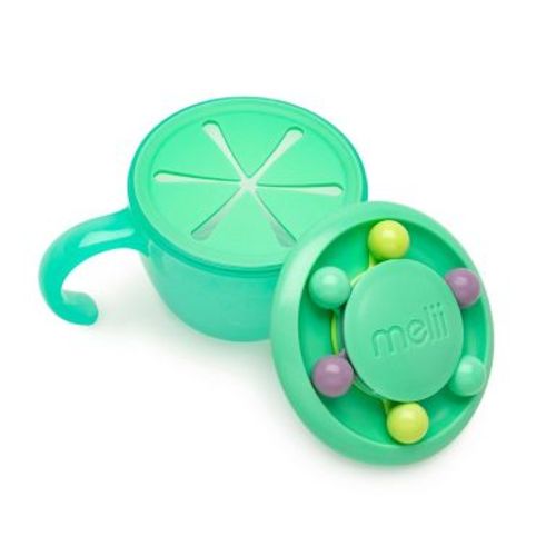 Melii Abacus Snack Container - 11.5 fl oz - Mint: BPA-Free, PVC-Free Baby Food Storage, Plastic, 1-Pack
