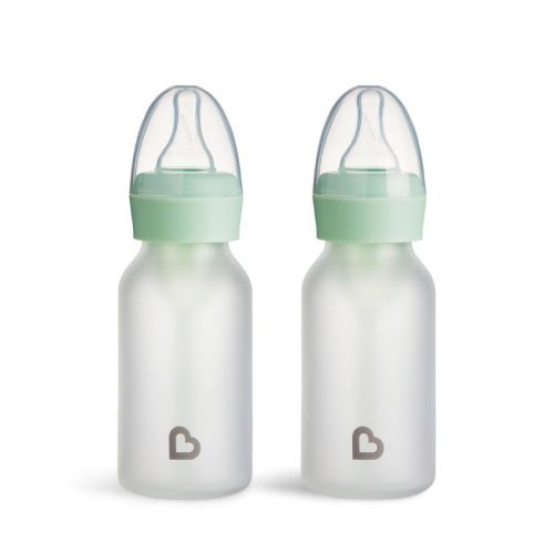 Munchkin Bond Silicone Coated Glass Baby Bottles - Mint - 4 fl oz/2pk