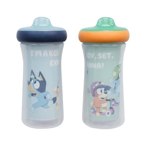 The First Years Bluey Insulated Sippy Cup 9oz 2 Pack - Keeps Drinks Cool for Kids