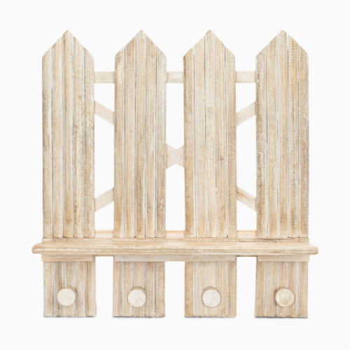 Crane Baby Wooden Fence Wall Shelf