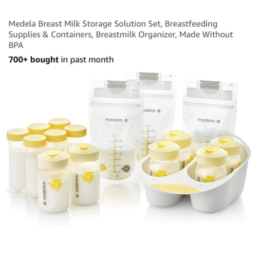 Medela Breast Milk Storage Solution Set, Breastfeeding Supplies & Containers, Breastmilk Organizer, Made Without BPA