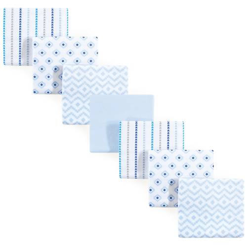 Hudson Baby Infant Boy Cotton Flannel Receiving Blankets Bundle, Boy Modern, One Size - Boy Modern - One Size