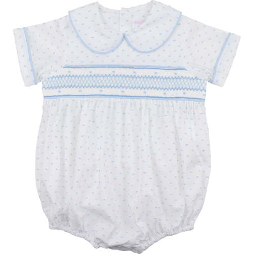 Swiss Dot Smocked Bubble