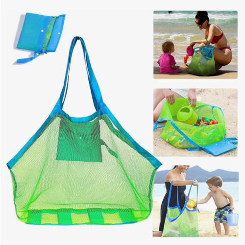SupMLC Mesh Extra Large Beach Bags and Totes - Holds Toys, Towels, Sand Away - For Children's Toys, Market, Grocery, Picnic