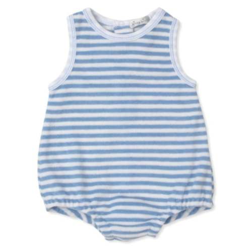 Kissy Kissy Lt Blue Cabana Stripe Terry Bubble - The Sandbox Children's Boutique
