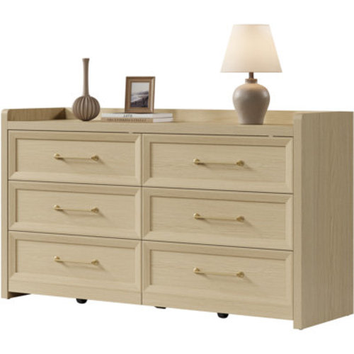 Latitude Run® 56.4"W Modern 6-Drawer Dresser & Reviews | Wayfair