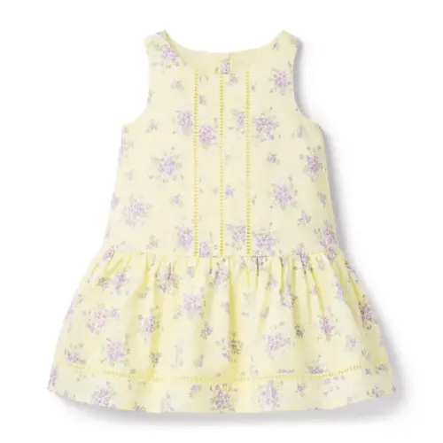 Girl Buttermilk Floral Floral Textured Dress by Janie and Jack