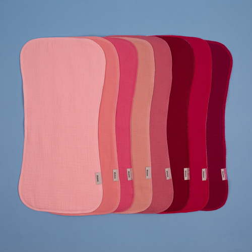 8-Pack Muslin Baby Burp Cloths, Soft And Absorbent, Unisex Newborn Bibs And Towels, Breathable Spit-Up Rags For Feeding, Nursing, And Drooling Baby Girl