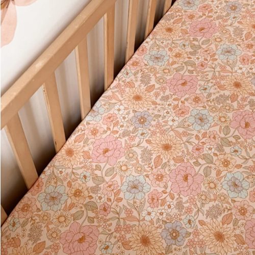 Cot Sheet | Pastel Bloom – Little and Fern