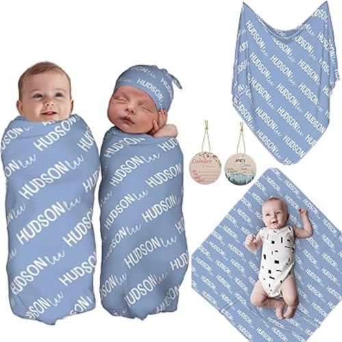 Personalized Baby Swaddle with Name, Baby Name Blanket, Personalized Baby Blanket, Custom Baby Blanket, Custom Newborn Baby Gift
