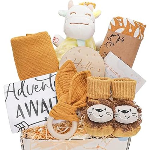 Baby Boy Gifts,Baby Shower Gifts for Boys,Newborn Essentials Must Haves,Newborn Baby Gifts Set,Baby Boy Gift Basket,Unique Baby Gifts Basket Gender Reveal Gifts, Baby Swaddle Blanket