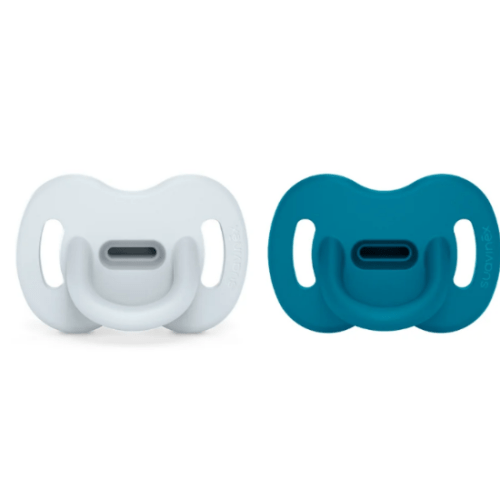 Suavinex Color Essence Silicone Pacifier 2 Pack 0-6M, 6-18M – Suavinex USA - Ballad Blue/Deep Ocean