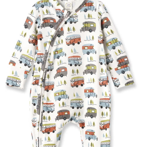 Happy Camper Bamboo Zipper Romper