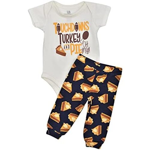 Baby Boys Girls 2pc Outfit Set Short Sleeve Bodysuit with Pants