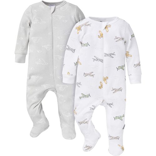 Gerber baby 2-pack 2-way Zip Thermal Footed Sleep 'N Play