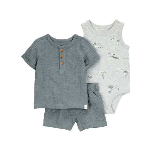 Baby 3-Piece Outfit Set - Grey - Carter's | Carter's
