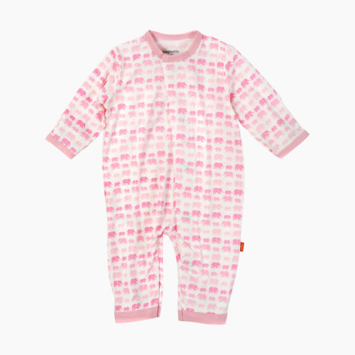 Magnetic Me Modal Coverall - Pink Elephants, 3-6 Months
