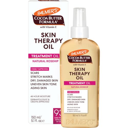 Palmer's Skin Therapy Rosehip Body Oil, Cocoa Butter Formula (5.1 Oz) | Deep Moisturizer for Dry Damaged Skin, Helps Improve appearance of Scars & Stretch Marks with Vitamin E & Rosehip Fragrance