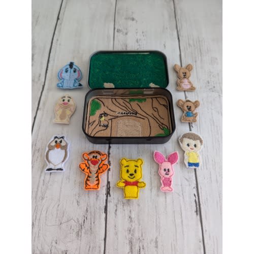 Winnie The Pooh Pocket Playset, Tin playset, pretend play, quite time play,