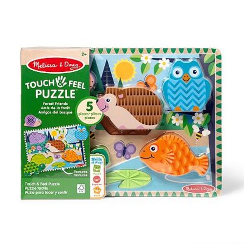 Melissa & Doug Forest Friends 5-Piece Touch & Feel Puzzle