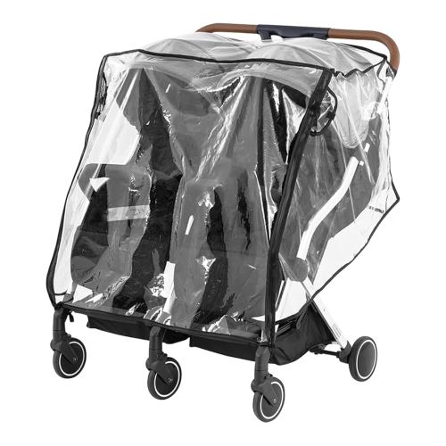 Double Stroller Rain Cover Universal Rain Cover for Side by Side Baby Stroller Sturdy Stroller Raincoat Transparent Twins Stroller Cover Baby Outdoor Accessories for Outdoor