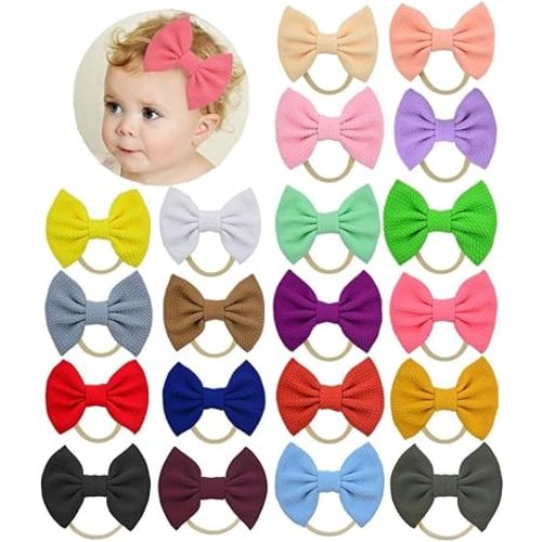 Toptim Baby Girl's Headbands and Bows for Newborn Infant Toddler Photographic Accessories (4.1“ Bows)