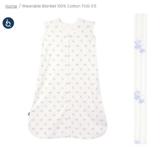 Vintage Floral Cotton Sleep Sack | Medium | HALO