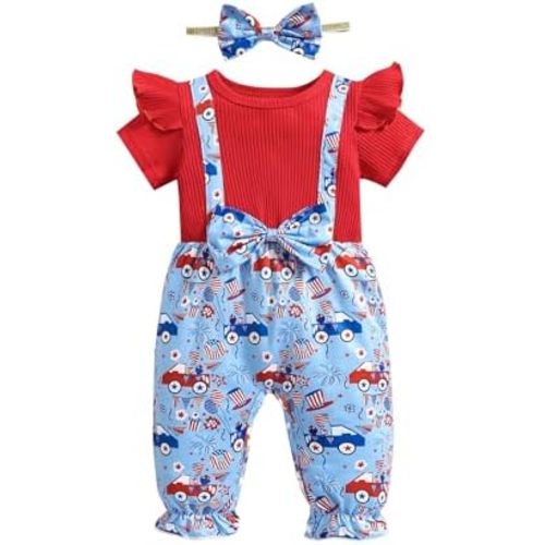 QITUDATEY Newborn Baby Girl Clothes Infant Outfits with Bows Tie Romper Long Sleeve Bodysuit for New born Girls 0-18 Month