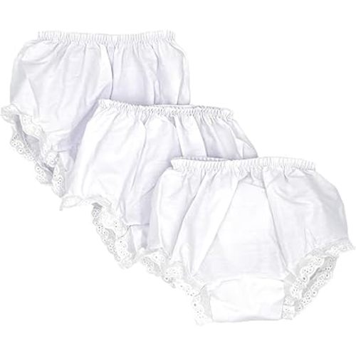 Baby Girls Bloomers Double Seat Diaper Cover Package of 3