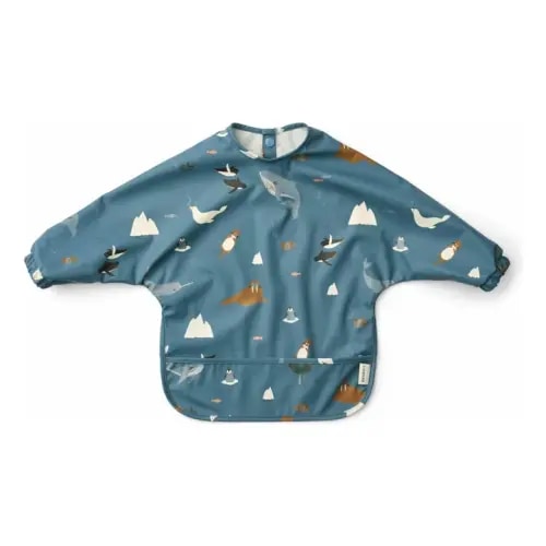 Liewood - Merle bib with sleeves - Arctic Sea/Ocean view | Smallable