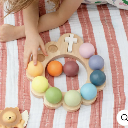 Wooden Decade Rosary Ball Set