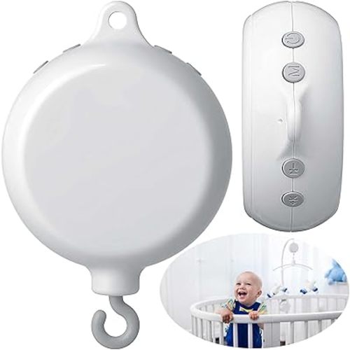 Yeshone Mobile Baby Music Box Crib Mobile Box with Music Removable Musical Replacement Nursery Motor Rotating Baby Crib Musical Thirty-Five Lullabies Battery Operated