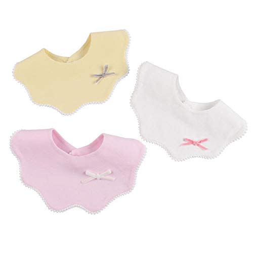 JANGANNSA 3 PCS Flower Baby Bibs Infant Burp Clothes for Baby Girls Saliva Towel Cotton Infant Toddler Girls Bibs (3 PCS -A)