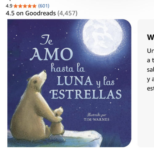 Te Amo hasta la Luna y las Estrellas (I Love You to the Moon and Back - Spanish Edition)