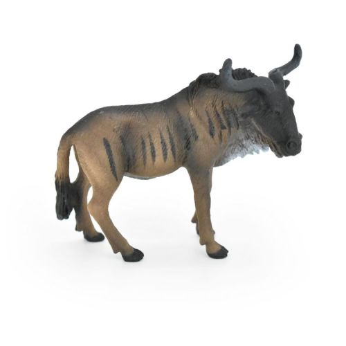 Wildebeest, Antelopes, Gnu, Very Realistic Rubber Figure, Model, Educational, Animal, Hand Painted Figurines, 4 Inches CH071 BB80