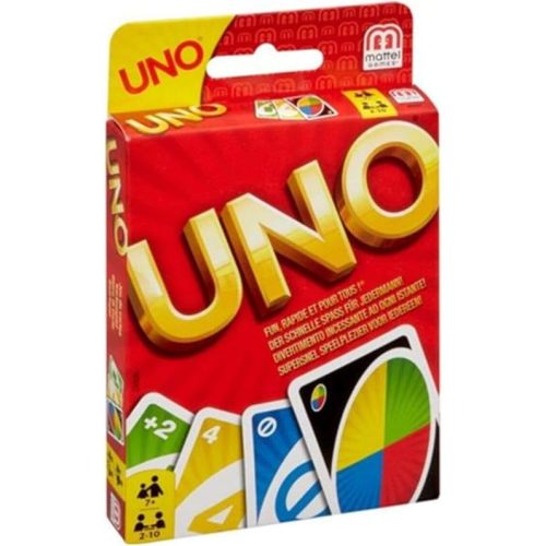 UNO - Classic Colour & Number Matching Card Game - 112 Cards - Customizable & Erasable Wild - Special Action Cards Included - Gift for Kids 7+, W2087