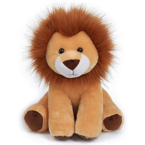 Apricot Lamb Toys Plush Brown Roar Lion Soft Stuffed Animal for Child 10''