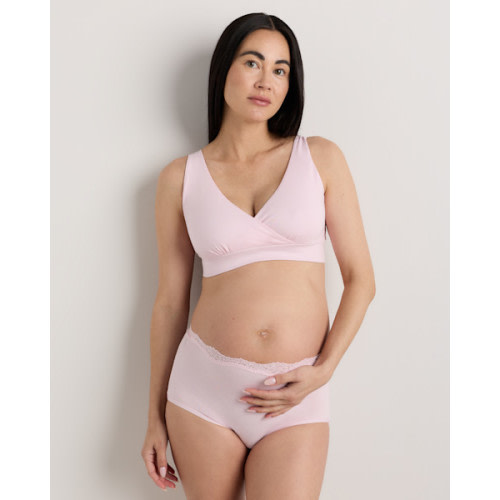 Organic Cotton Nursing & Sleep Bra (2-pack) - Maternity & Post-partum in Light Pink