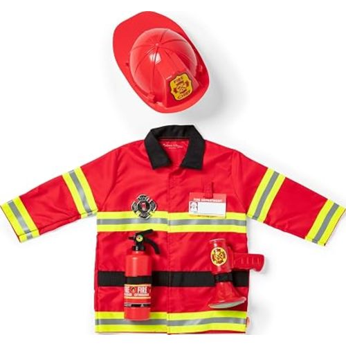 Melissa & Doug Fire Chief Role Play Costume Dress-Up Set