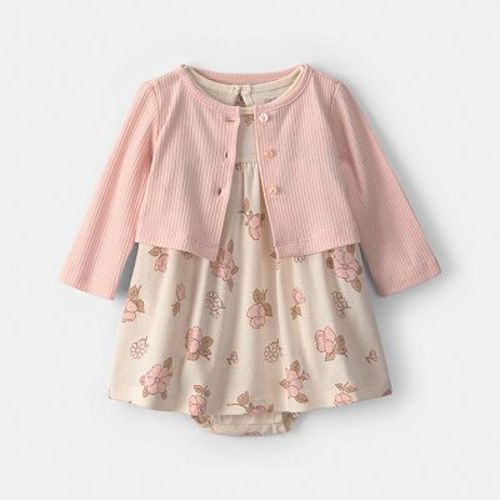 Baby Girl Carter's 2-Piece Floral Dress & Cardigan Set