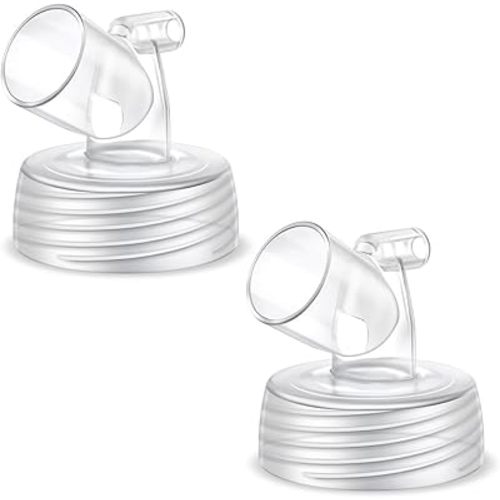 2pcs Wide Mouth Connector Compatible with Spectra S1 S2 9 Plus Pump, Compatible with Medela PersonalFit Shield, Pumpin Pal Shield, Lansinoh ComfortFit, Maymom MyFit Shields, MyFit Crater Shield