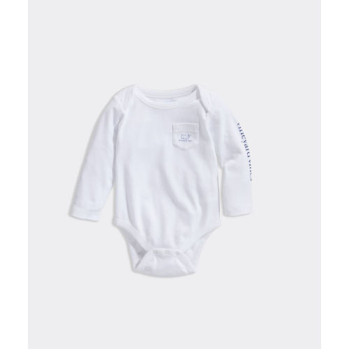 Baby Long-Sleeve Vintage Whale Body Suit