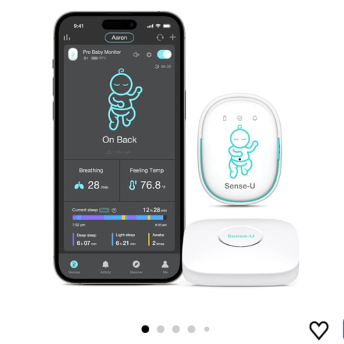 Baby Monitor Pro: Tracks Abdominal Movement, Rollover, Temperature – Sense-U