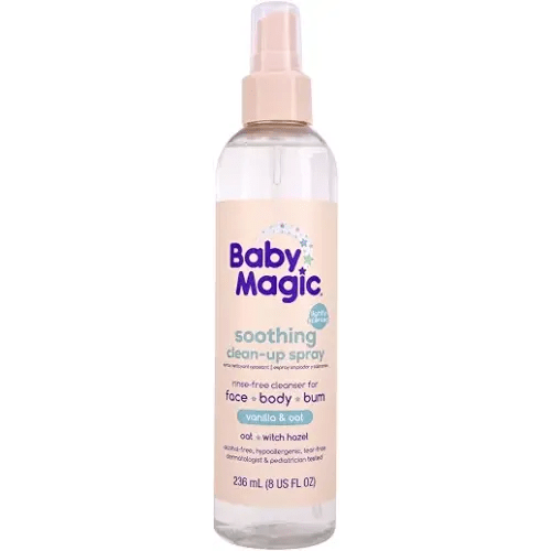 Baby Magic Soothing Clean-Up Spray, Vanilla & Oat, 8 oz | Hypoallergenic, For Face, Body, & Bum, Made with Oat and Witch Hazel