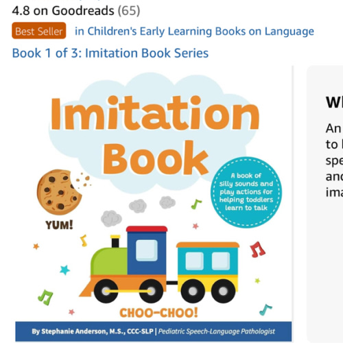 Imitation Book: Interactive & Fun Learn to Talk Board Book For Toddlers Ages 0-4, Written by a Speech Therapist